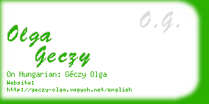 olga geczy business card