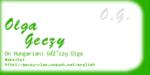 olga geczy business card